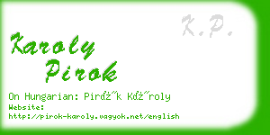 karoly pirok business card